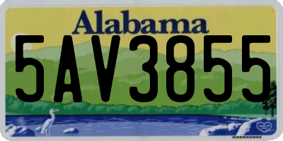 AL license plate 5AV3855