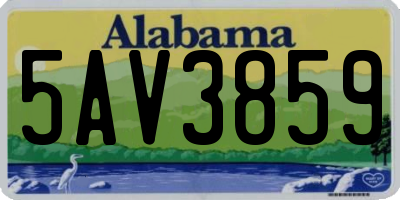 AL license plate 5AV3859