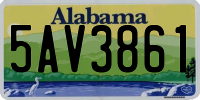 AL license plate 5AV3861