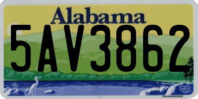 AL license plate 5AV3862