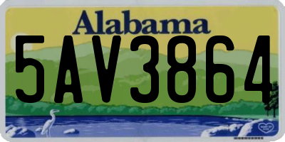 AL license plate 5AV3864