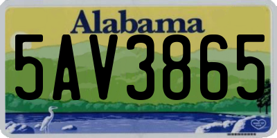 AL license plate 5AV3865