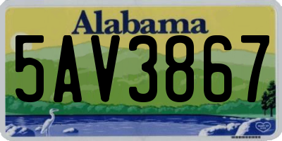 AL license plate 5AV3867