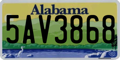 AL license plate 5AV3868