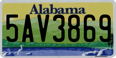 AL license plate 5AV3869
