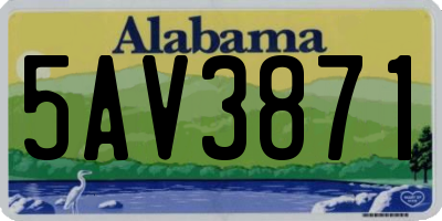 AL license plate 5AV3871