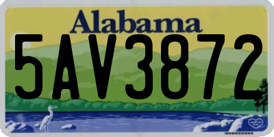 AL license plate 5AV3872