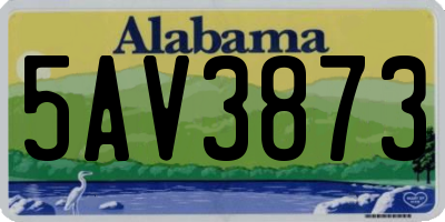 AL license plate 5AV3873