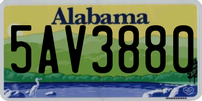 AL license plate 5AV3880