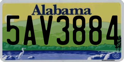 AL license plate 5AV3884