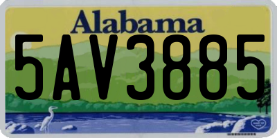 AL license plate 5AV3885