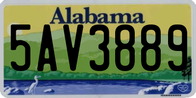 AL license plate 5AV3889