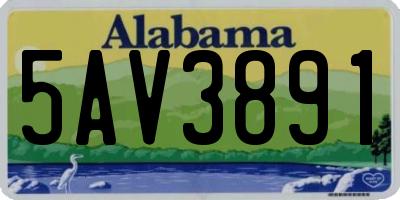 AL license plate 5AV3891