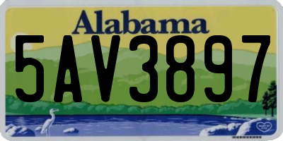 AL license plate 5AV3897