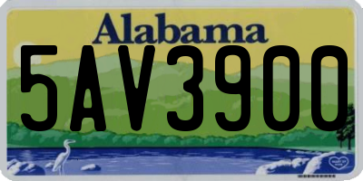 AL license plate 5AV3900