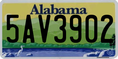 AL license plate 5AV3902