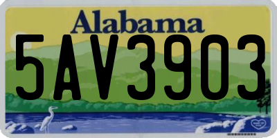 AL license plate 5AV3903