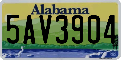 AL license plate 5AV3904