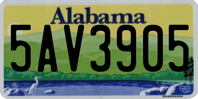 AL license plate 5AV3905