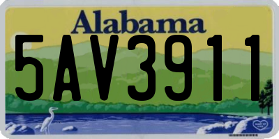 AL license plate 5AV3911