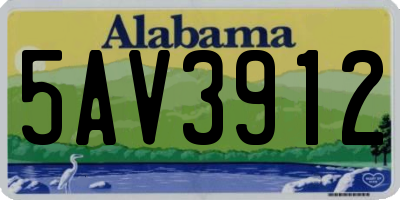 AL license plate 5AV3912