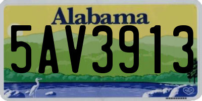 AL license plate 5AV3913