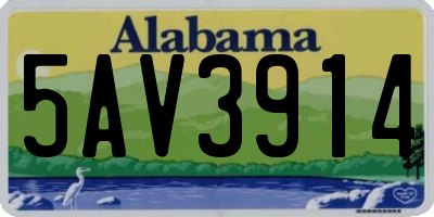 AL license plate 5AV3914