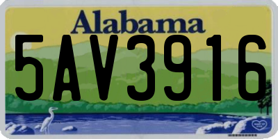 AL license plate 5AV3916