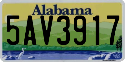 AL license plate 5AV3917