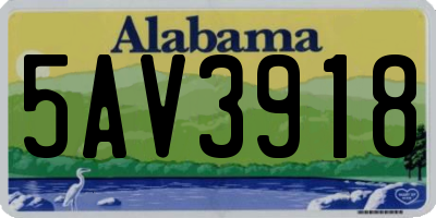AL license plate 5AV3918