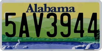 AL license plate 5AV3944