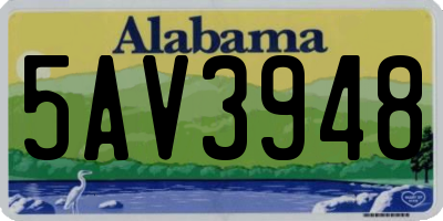AL license plate 5AV3948
