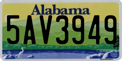 AL license plate 5AV3949