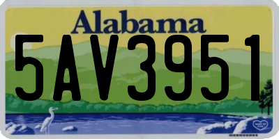 AL license plate 5AV3951