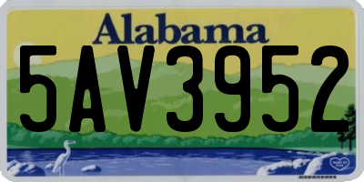 AL license plate 5AV3952