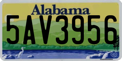 AL license plate 5AV3956