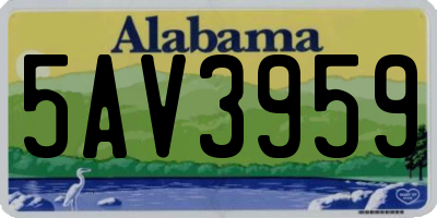 AL license plate 5AV3959