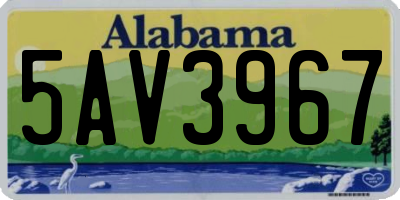 AL license plate 5AV3967