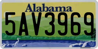 AL license plate 5AV3969