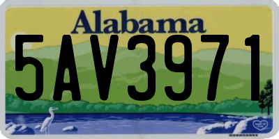 AL license plate 5AV3971
