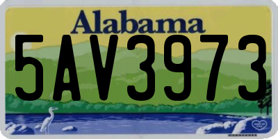 AL license plate 5AV3973