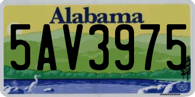 AL license plate 5AV3975