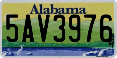 AL license plate 5AV3976