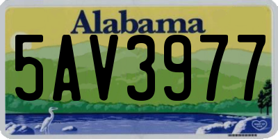 AL license plate 5AV3977