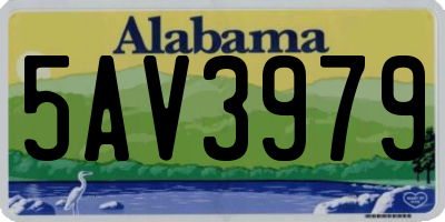 AL license plate 5AV3979