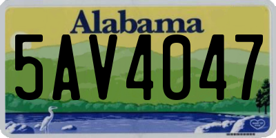 AL license plate 5AV4047