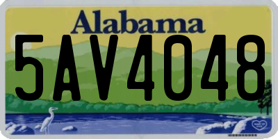AL license plate 5AV4048