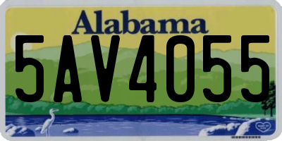 AL license plate 5AV4055