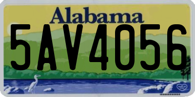 AL license plate 5AV4056