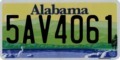 AL license plate 5AV4061